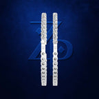 Round Cut Lab Grown Diamond Hoop Earrings For Women