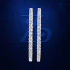 Round Cut Lab Grown Diamond Hoop Earrings For Women