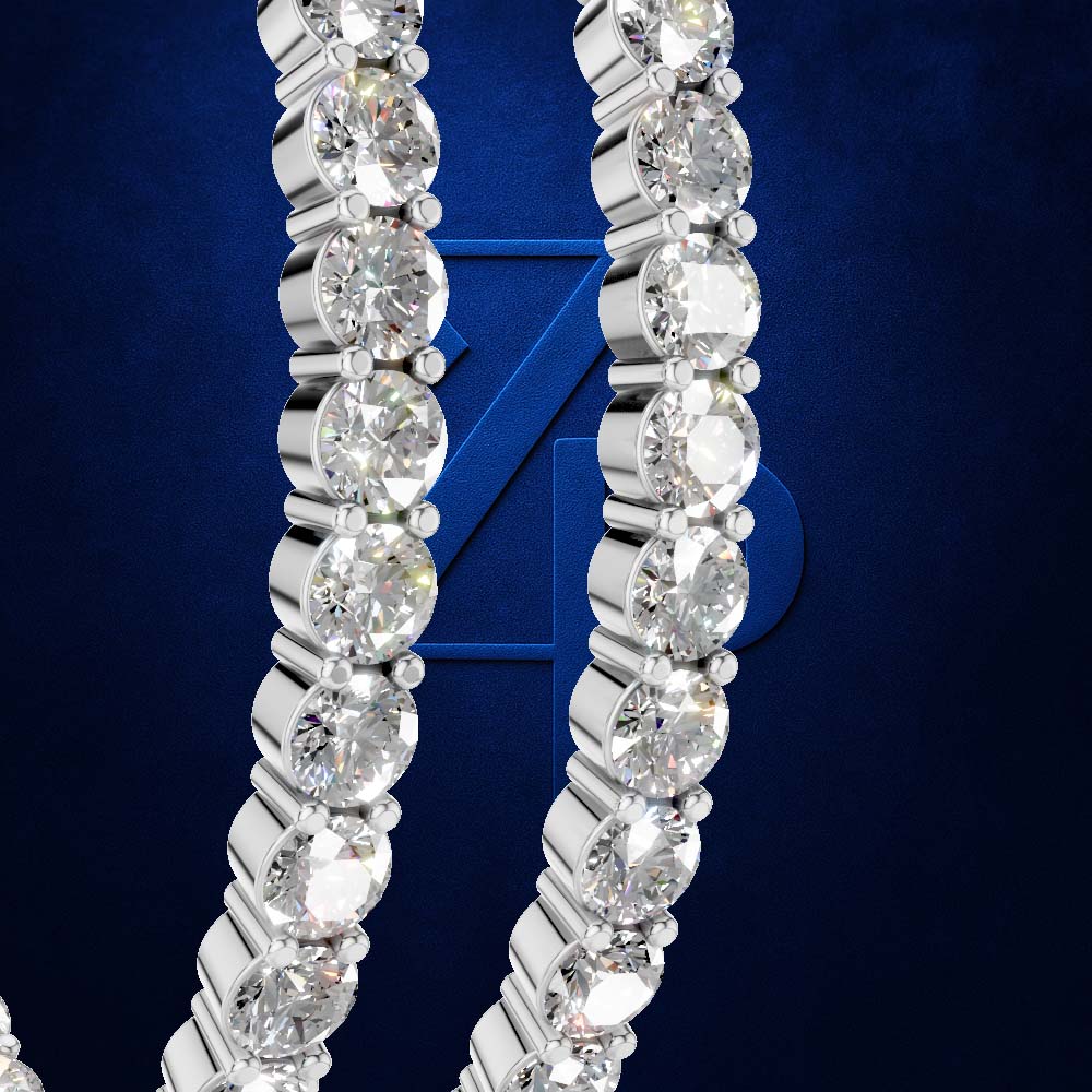 Round Cut Lab Grown Diamond Hoop Earrings For Women