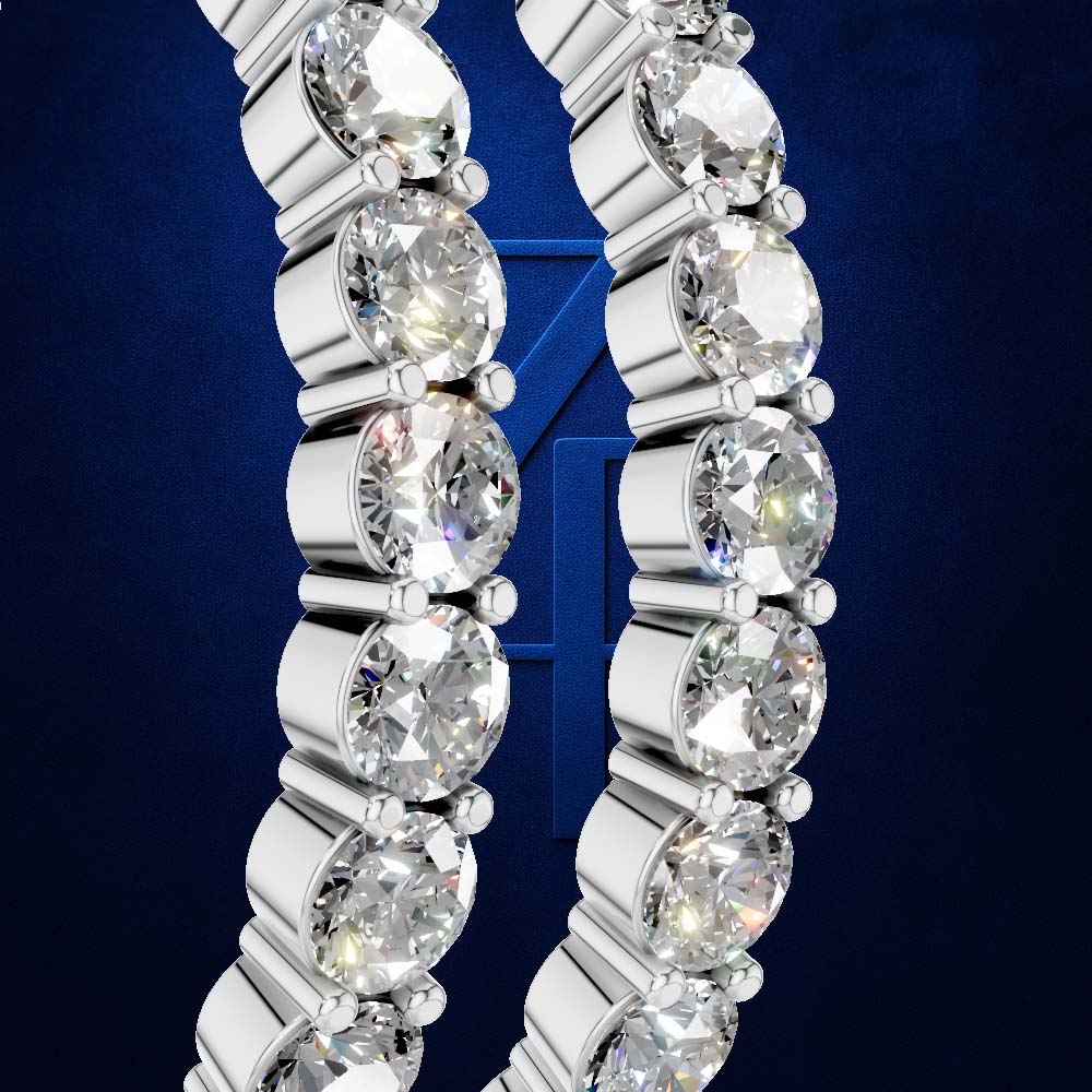 Round Brilliant Cut Lab Created Diamond Hoop Earrings