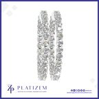 Round Cut Lab Grown Diamond Hoop Earrings