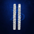 Round Cut Lab Grown Diamond Hoop Earrings