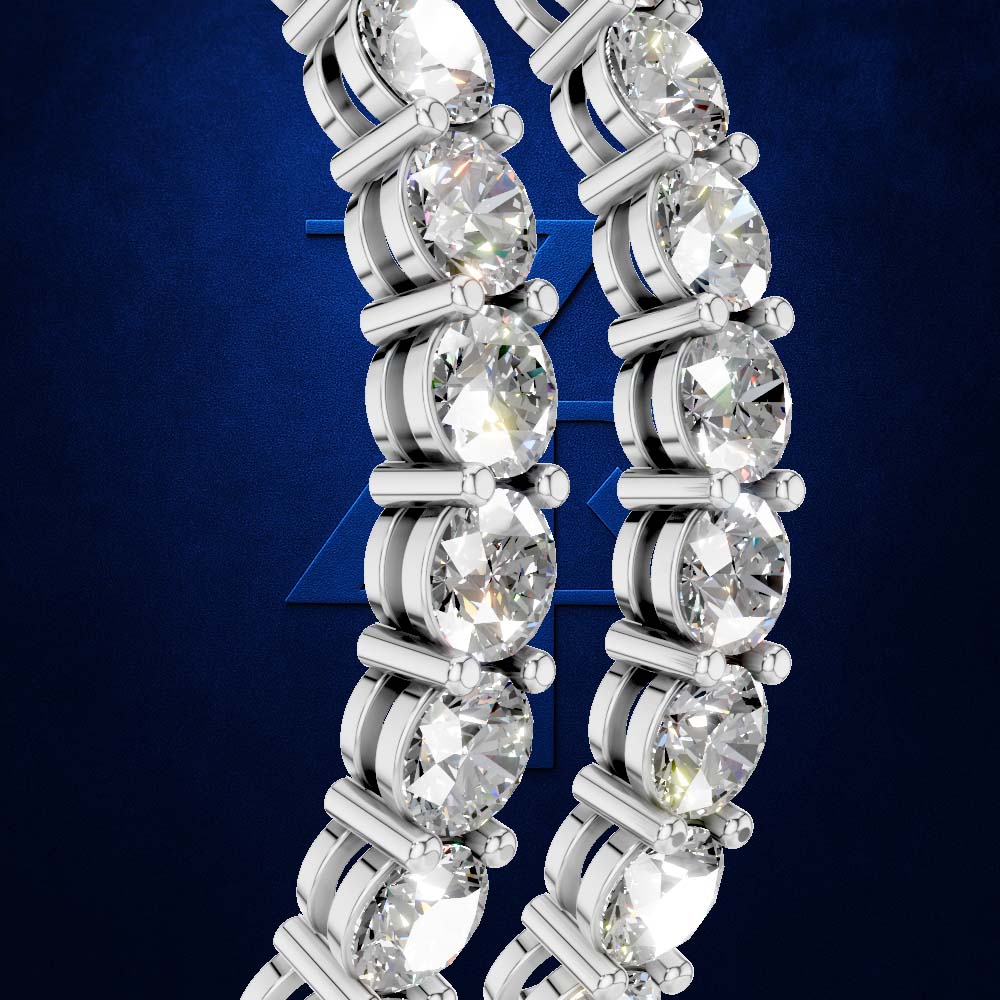 Round Cut Lab Grown Diamond Hoop Earrings