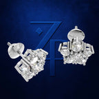 Floral Shape Lab Grown Diamond Stud Earrings for Women Fine Jewelry Gift