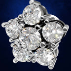 Floral Shape Lab Grown Diamond Stud Earrings for Women Fine Jewelry Gift