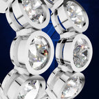 5 Stone Bezel Set Lab Grown Diamond Hoop Earrings