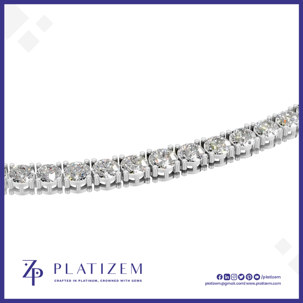 Graduated Round Lab Created Diamond Tennis Necklace