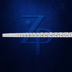 Graduated Round Lab Created Diamond Tennis Necklace