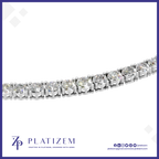 Graduated Round Cut Lab Grown Diamond Tennis Necklace