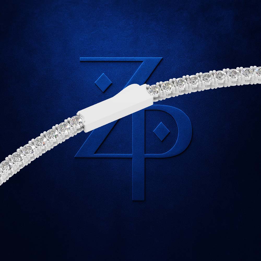 Graduated Round Cut Lab Grown Diamond Tennis Necklace