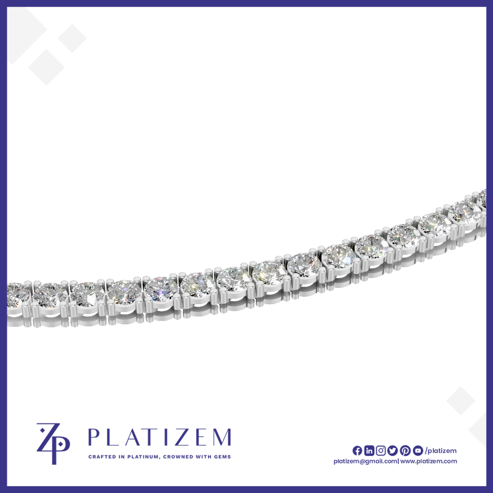 Round Cut Lab Created Diamond Tennis Necklace for Men and Women