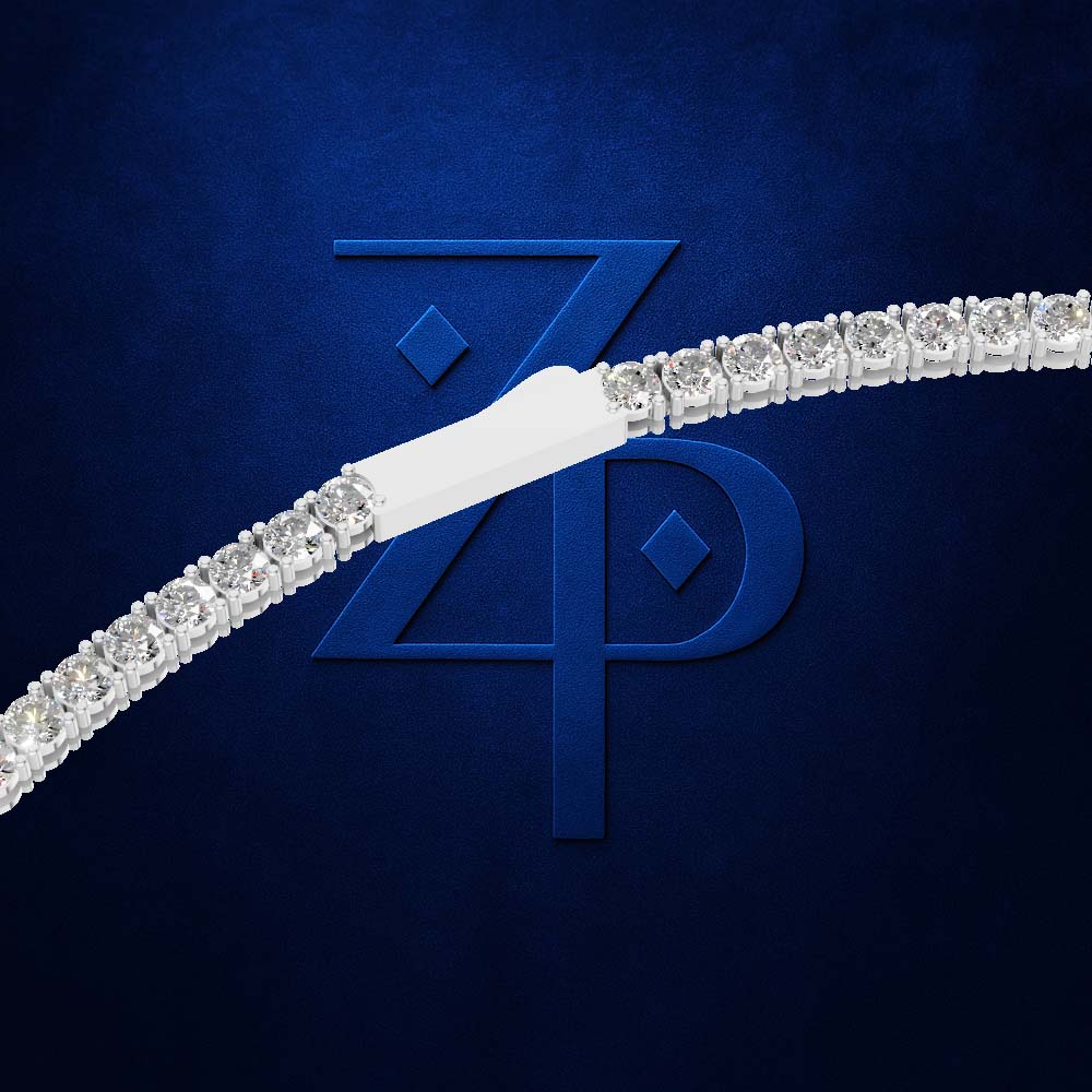 Round Cut Lab Created Diamond Tennis Necklace for Men and Women
