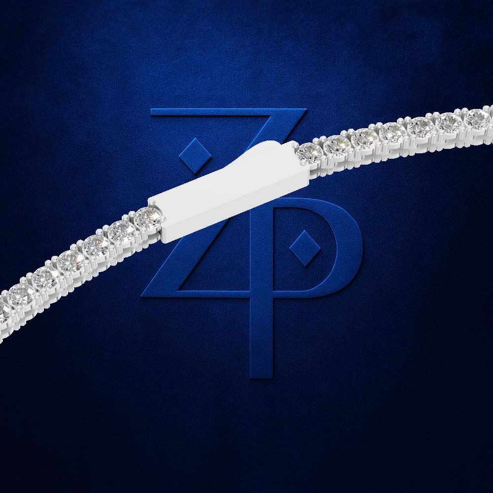 Round Cut Lab Grown Diamond Tennis Necklace Graduated