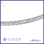 3mm Round Cut Lab Grown Diamond Tennis Necklace