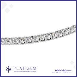 3mm Round Cut Lab Grown Diamond Tennis Necklace