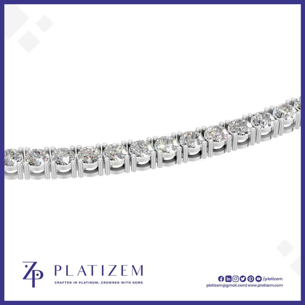 3mm Round Cut Lab Grown Diamond Tennis Necklace