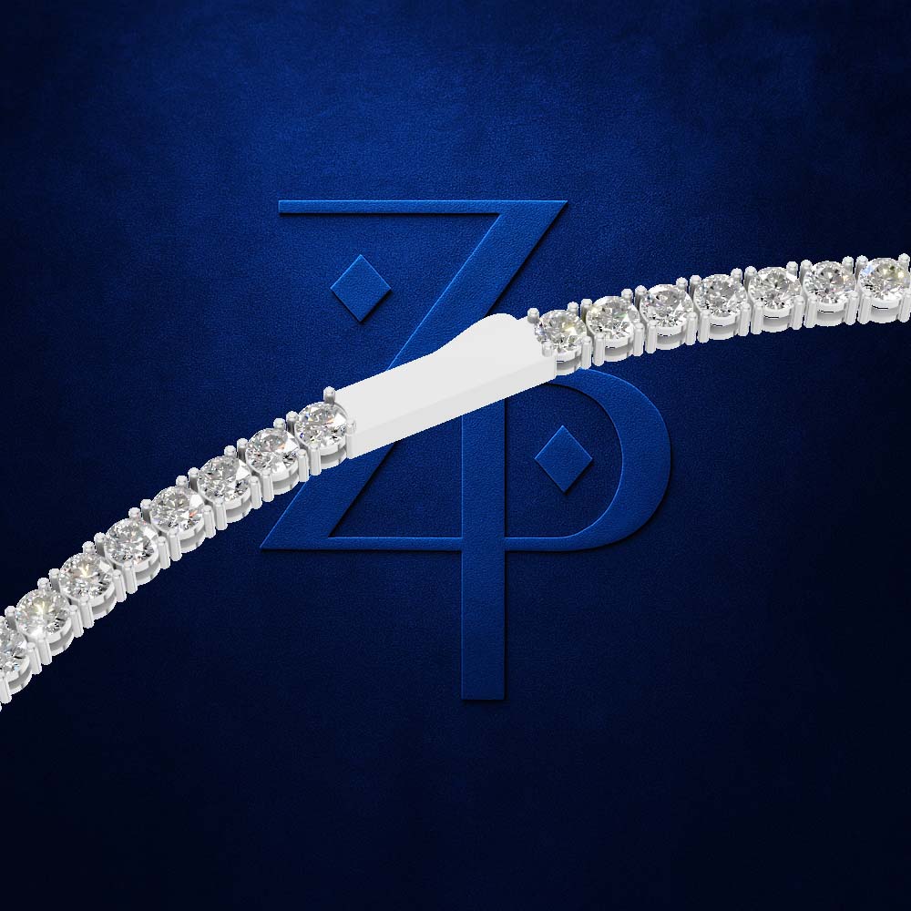3mm Round Cut Lab Grown Diamond Tennis Necklace