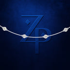 Round Cut Lab Grown Diamond Link Chain Necklace for Women