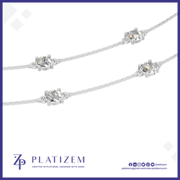 Double Layer Round Lab Grown Diamond Necklace for Women