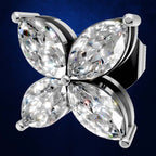 Floral Marquise Lab Grown Diamond Stud Earrings