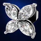 4 Marquise Lab Grown Diamond Stud Earrings for Women