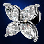 Marquise Cut Lab Created Diamond Stud Earrings in Gold, Silver and Platinum