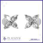 Butterfly Shaped Marquise Cut Lab Grown Diamond Stud Earrings for Women