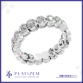 Bezel Set Round Cut Lab Created Diamond Eternity Band