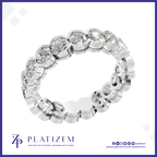 Bezel Set Round Cut Lab Created Diamond Eternity Band
