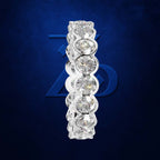 Bezel Set Round Cut Lab Created Diamond Eternity Band