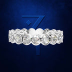 Bezel Set Round Cut Lab Created Diamond Eternity Band