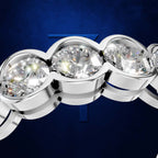 Bezel Set Round Cut Lab Created Diamond Eternity Band