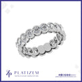 Round Bezel Diamond Eternity Ring for Women