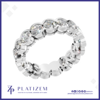 Bezel Set Round Cut Lab Grown Diamond Anniversary Band