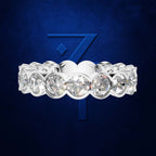 Bezel Set Round Cut Lab Grown Diamond Anniversary Band
