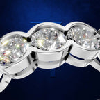Bezel Set Round Cut Lab Grown Diamond Anniversary Band