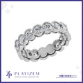 3.5 Carat Round Diamond Bezel Set Eternity Band for Women