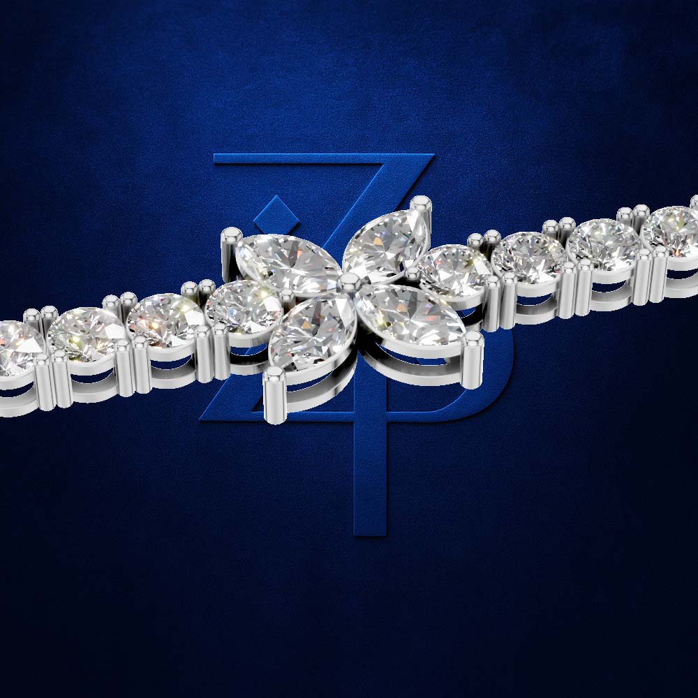 Butterfly Lab Grown Diamond Tennis Bracelet for Women