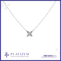1 Carat Marquise Diamond Bow Pendant Necklace for Women