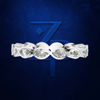 1 Carat Marquise Diamond Bezel Uniform Eternity Band for Women