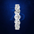 1 Carat Marquise Diamond Bezel Vertical Eternity Band for Women