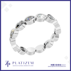 1 Carat Marquise Diamond Bezel East West Eternity Band for Women