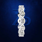 1 Carat Marquise Diamond Bezel East West Eternity Band for Women
