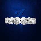 1 Carat Marquise Diamond Bezel East West Eternity Band for Women