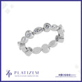 Round and Marquise Bezel Eternity Ring for Women