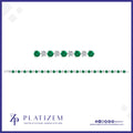 Round Diamond and Emerald Bold Tennis Bracelet for Women