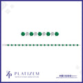 Round Diamond and Emerald Classic Tennis Bracelet for Women