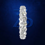 Round Cut Lab Created Diamond Full Eternity Wedding Band with Prong Setting