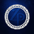 Round Cut Lab Created Diamond Full Eternity Wedding Band with Prong Setting