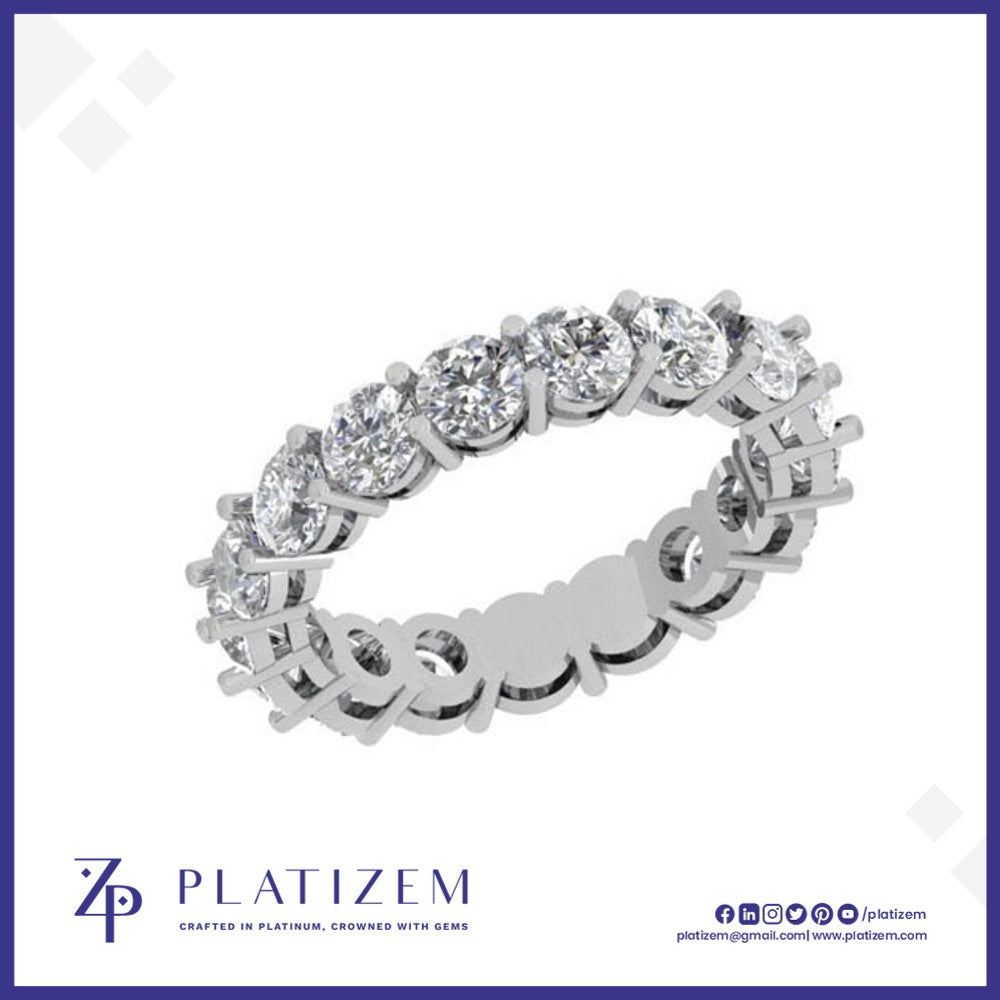 Round Diamond Eternity Band Ring for Women
